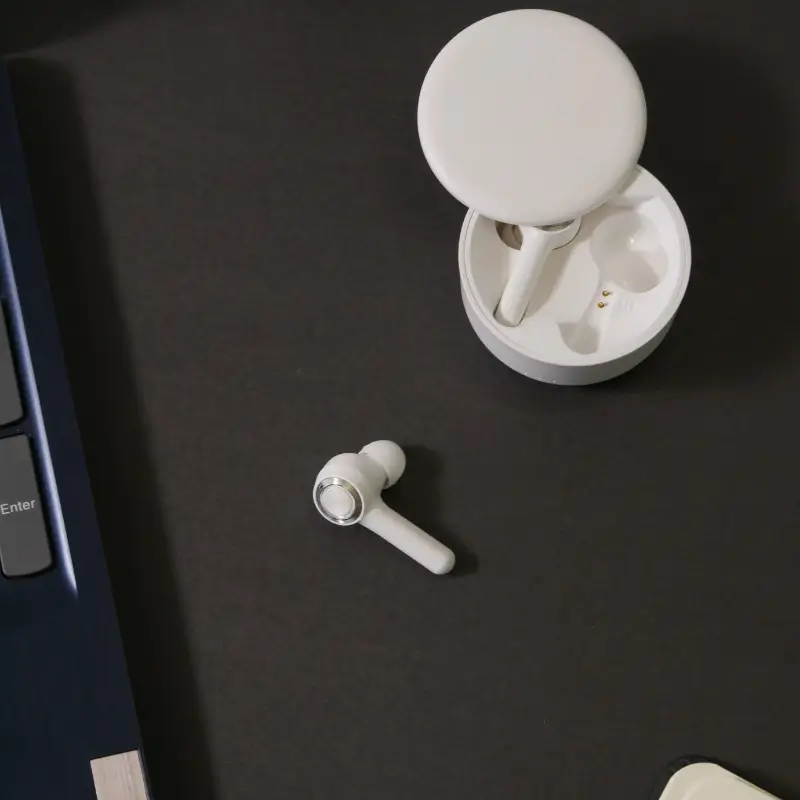 Auriculares Galio plástico Bluetooth 5.0 personalizado con logo empresa - Audio corporativo Chile