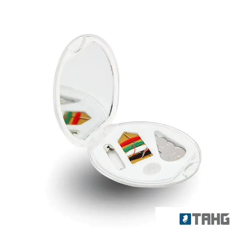 Costurero Mini plástico transparente, 5,5 x 8 cm Costurero Mini plástico transparente, 5,5 x 8 cm personalizado con logo empresa - Sets de Cuidado Personal corporativo Chile