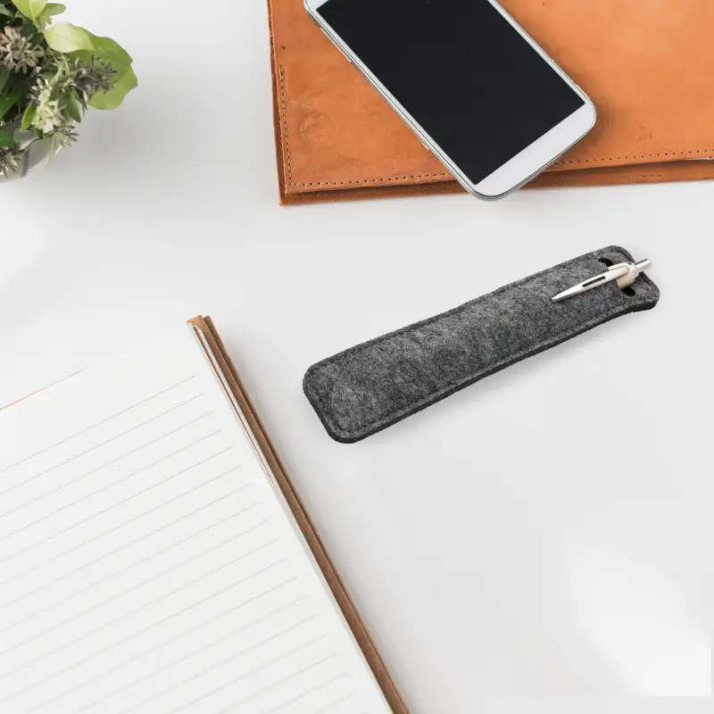 Estuches de escritura corporativos personalizados con logo empresarial grabado láser