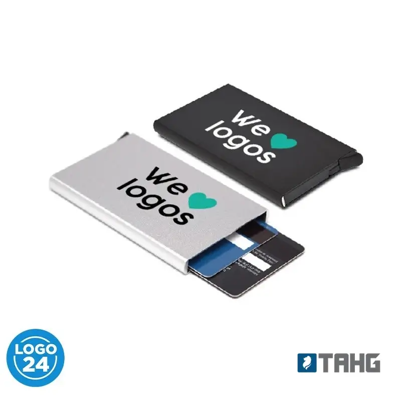 Porta Tarjetas Corporativos Personalizados Porta tarjetas corporativo de cuero con grabado láser del logo empresarial