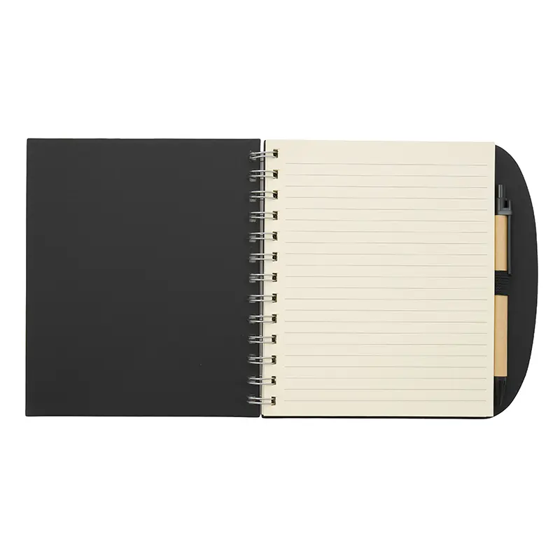 Cuaderno Eco 2 cartón reciclado, espiral metálica Cuaderno Eco 2 cartón reciclado, espiral metálica personalizado con logo empresa - Papelería corporativo Chile
