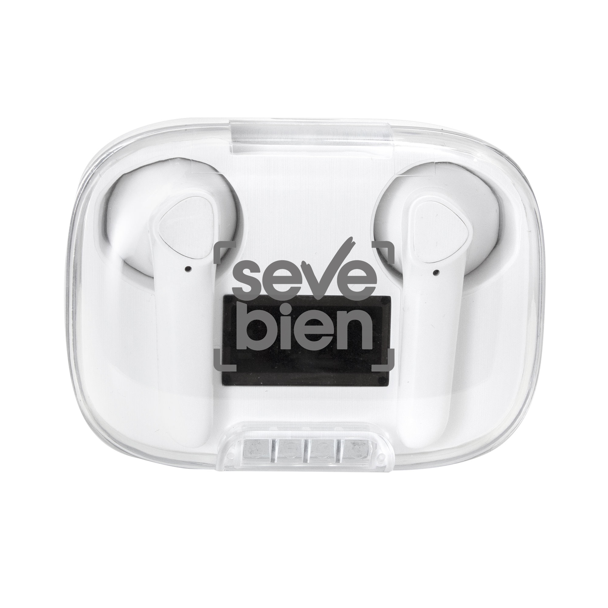 Auriculares Bluetooth Jackson plástico rígido personalizado con logo empresa - Audio corporativo Chile
