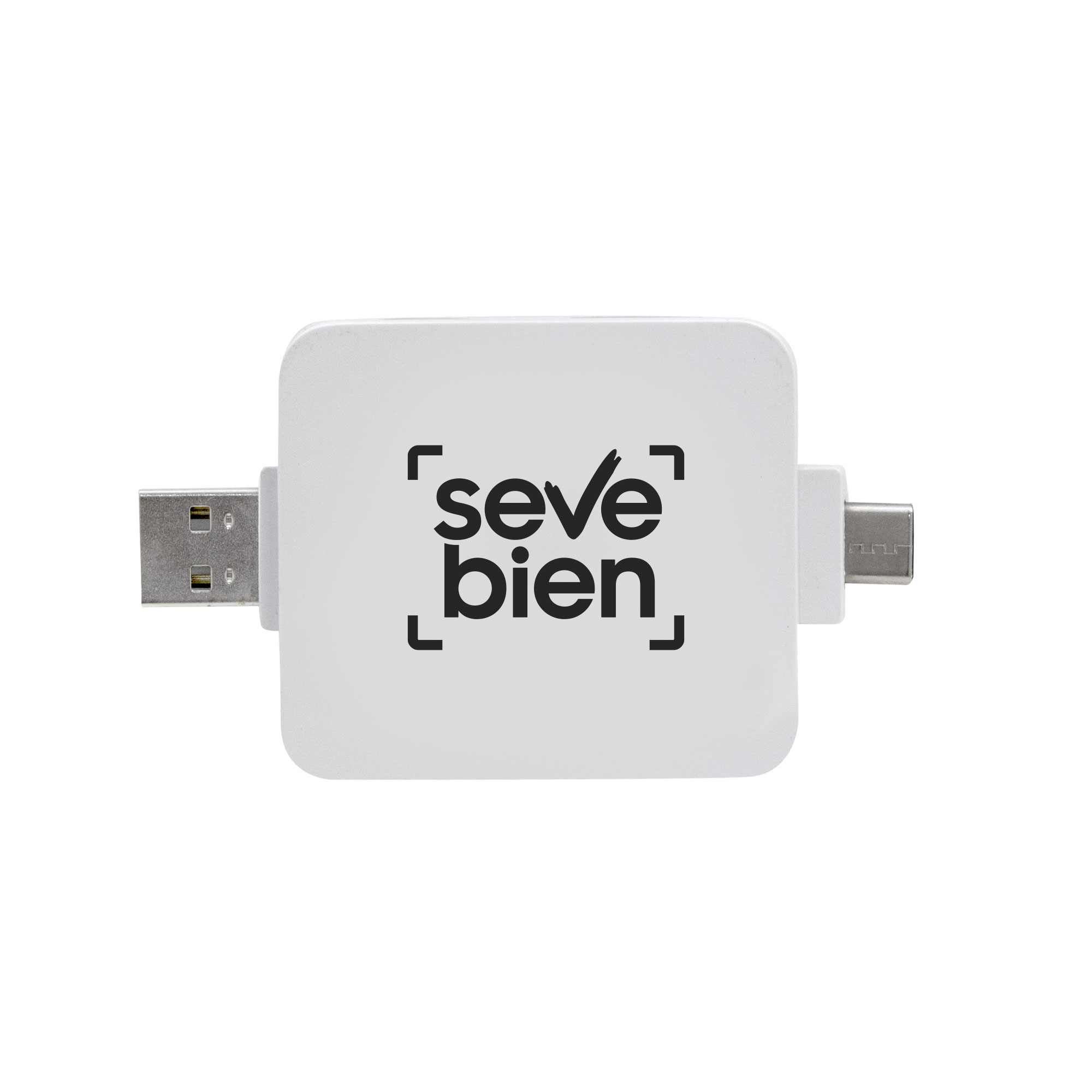 Adaptador Hub Multipuerto Hubert plástico personalizado con logo empresa - Catálogo de Merchandising Empresarial corporativo Chile