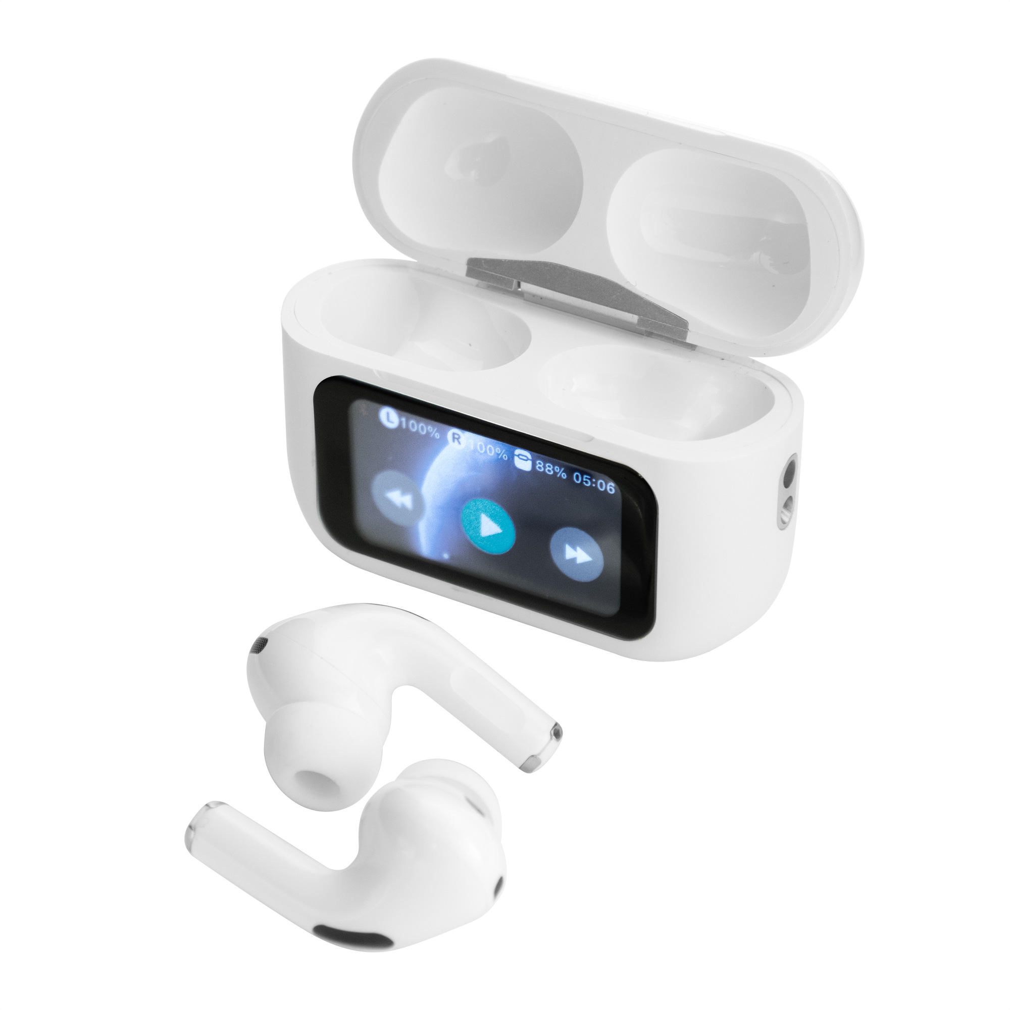Auriculares Bluetooth Epic 250 mAh plástico rígido personalizado con logo empresa - Audio corporativo Chile