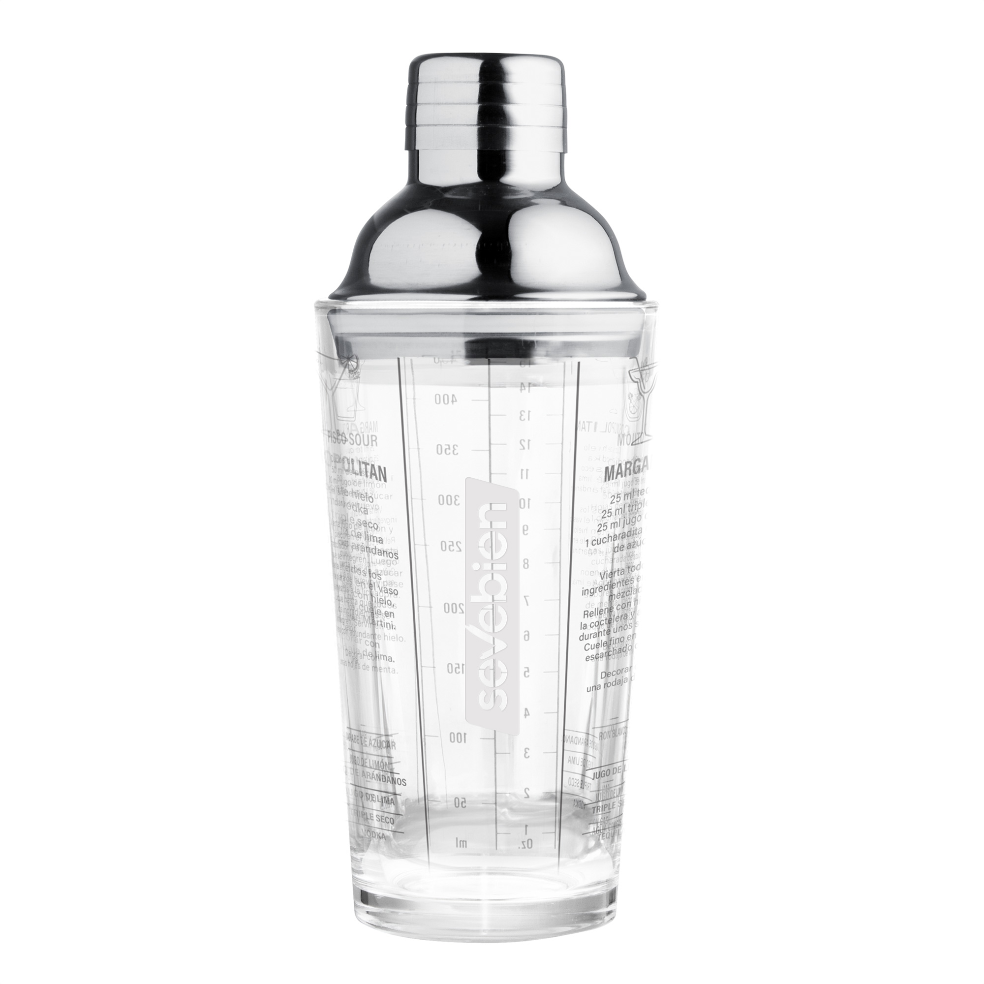 Coctelera De Vidrio Kokomo 450 ml vidrio Coctelera De Vidrio Kokomo 450 ml vidrio personalizado con logo empresa - Cocina y Mesa corporativo Chile