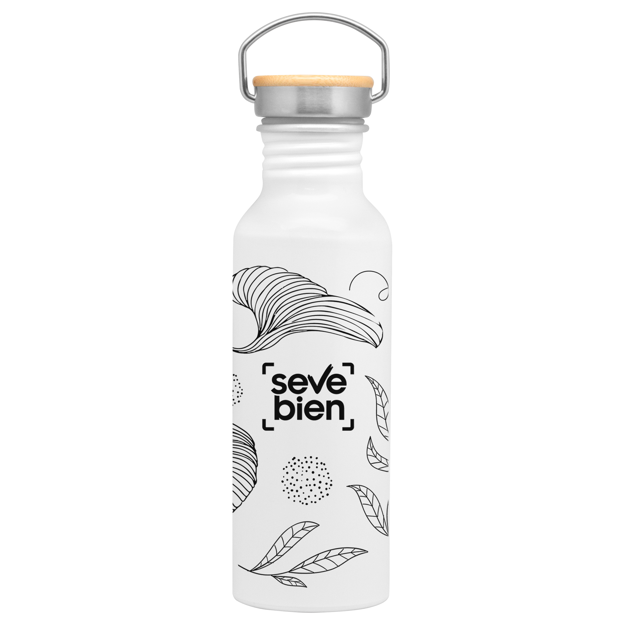 Botellas de aluminio personalizadas con logo empresarial para merchandising corporativo