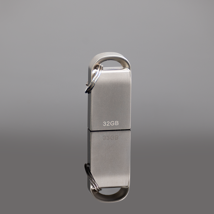 Usb 2.0 Mini-Pendrive Lock 32 GB acero inoxidable personalizado con logo empresa - Almacenamiento corporativo Chile